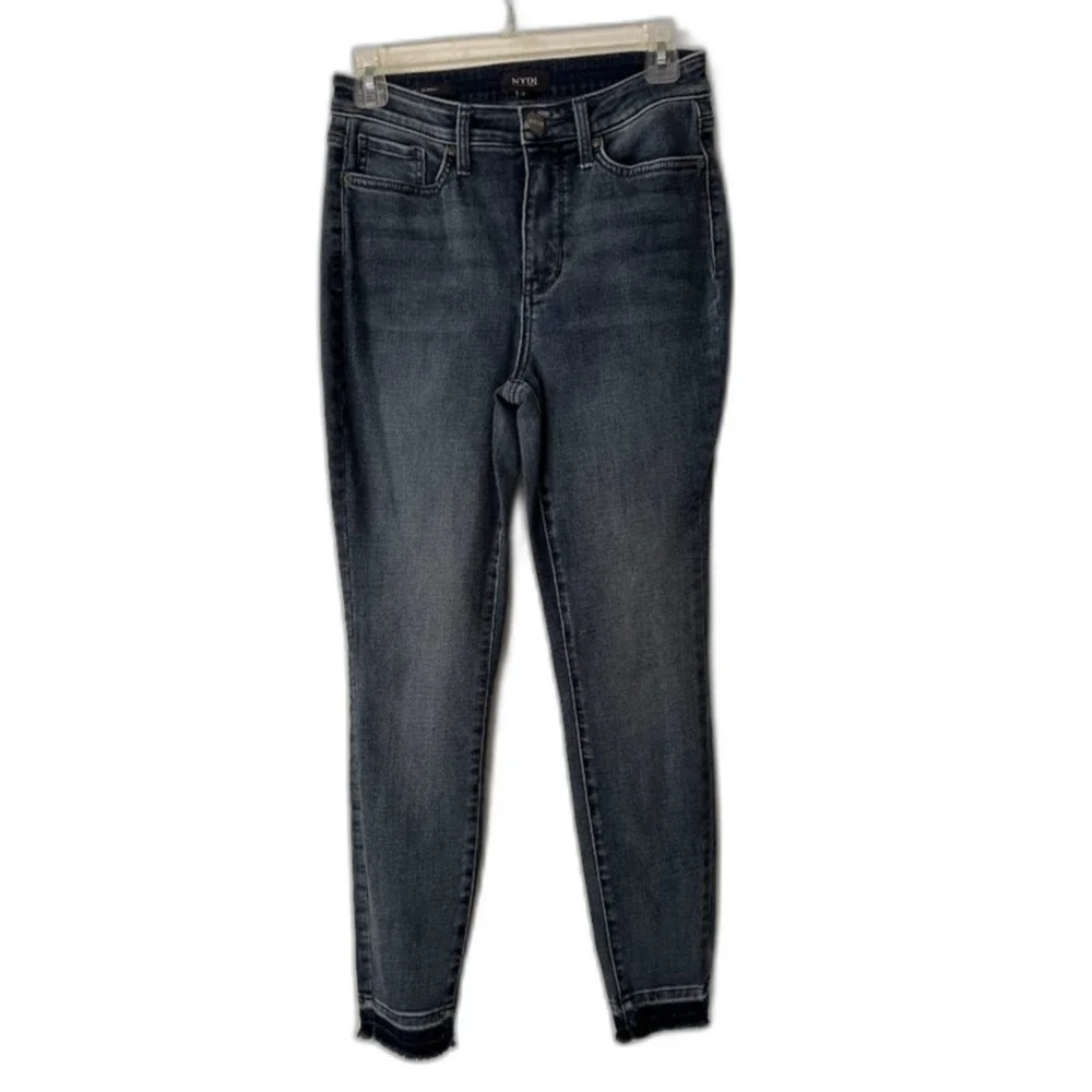 NYDJ Ami Skinny Jeans Size 2 Womens Raw Frayed Released Hem - Picture 2 of 9